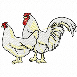 Chickens And Roosters Embroidery Design 7 Chickens And Roosters Embroidery Design 7
